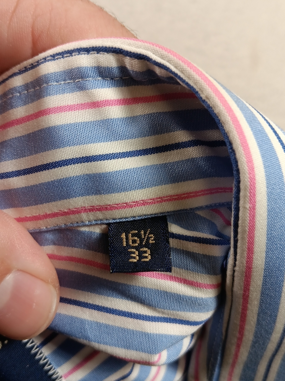Vintage Gitman Bros Shirt Mens 16.5-33 Long Sleeve Button Up Striped Nautical - Picture 3 of 13